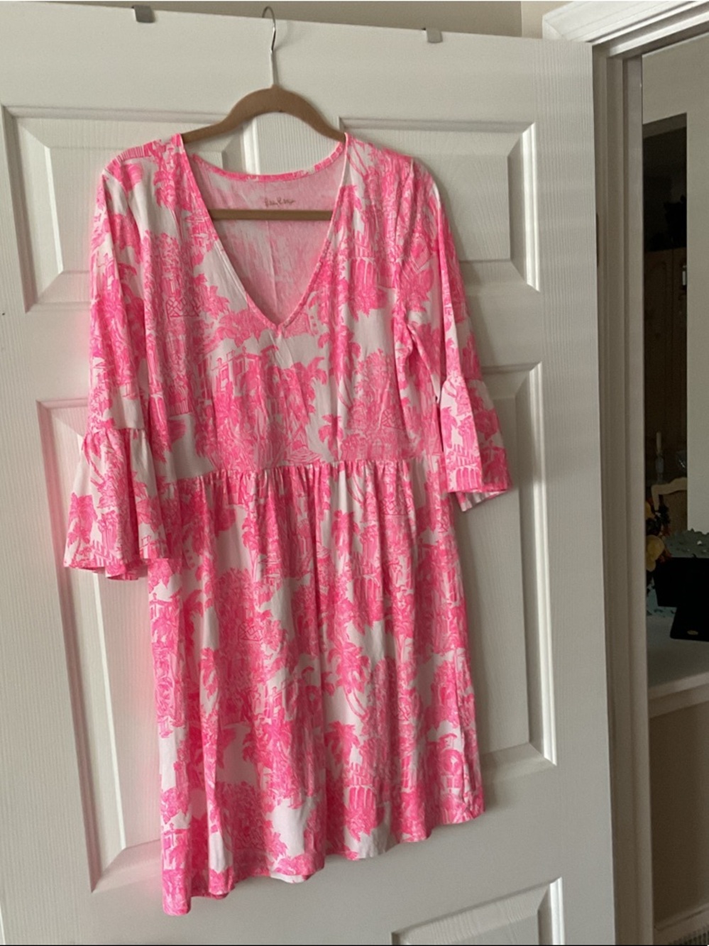 Lilly Pulitzer Pink and White Floral Top